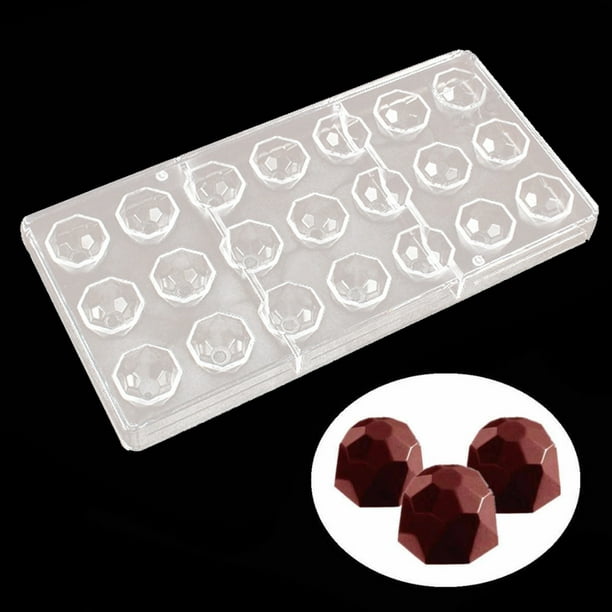Hard Chocolate Mold Maker Clear Polycarbonate 21 Diamond Candy Mould Bakeware